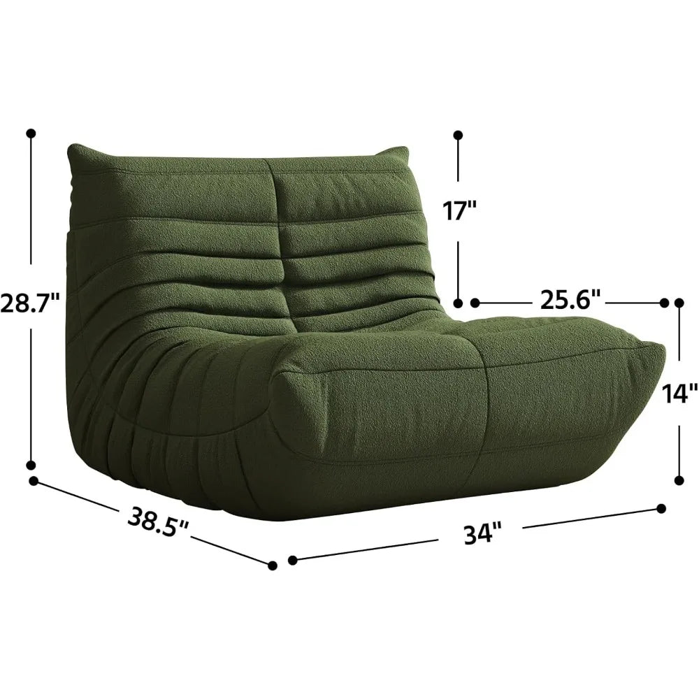 Fireside Bean Bag Chair Large With High Resilience Foam