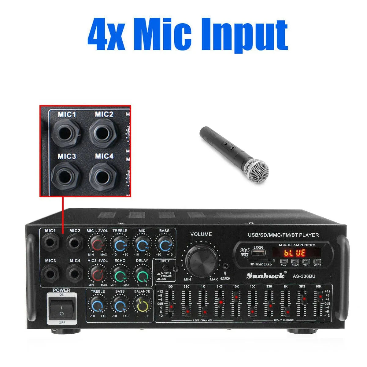Artudatech Bluetooth 5.0 2000W HiFi Power Amplifier