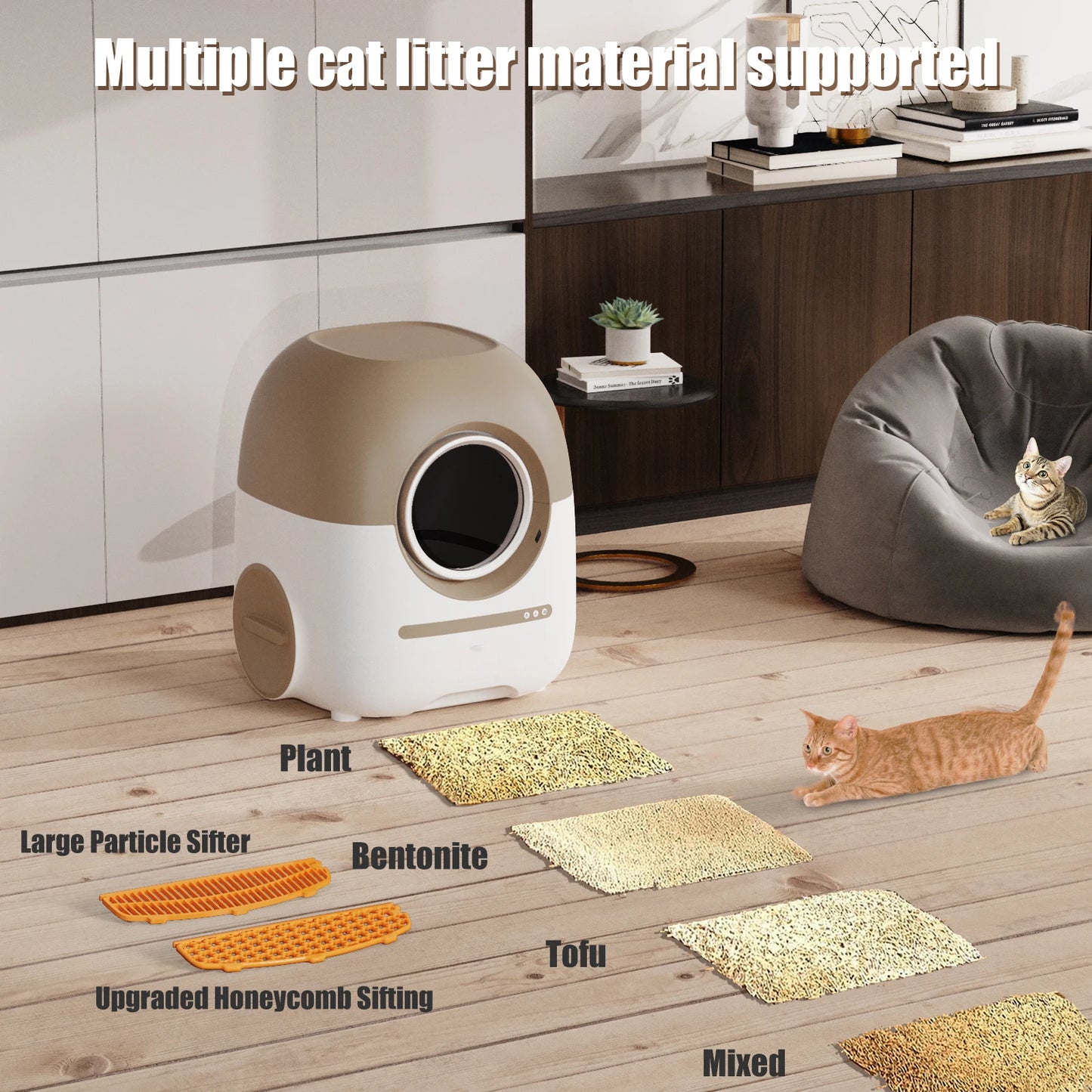 Automatic Cat Litter Box Robot With Self Cleaning WiFi App