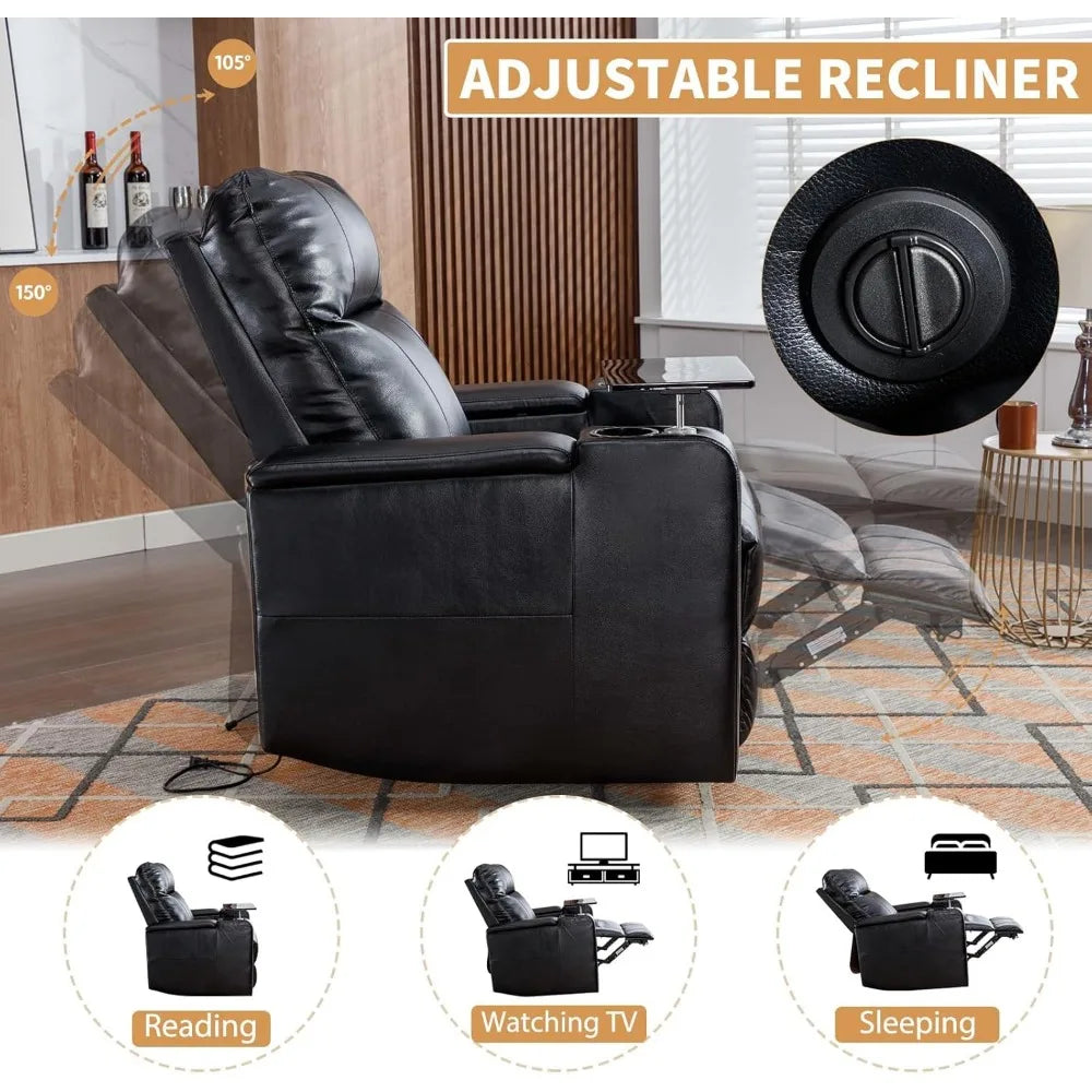 Power Recliner Chair with USB Ports and Swivel Tray Table - Antland Marketplace