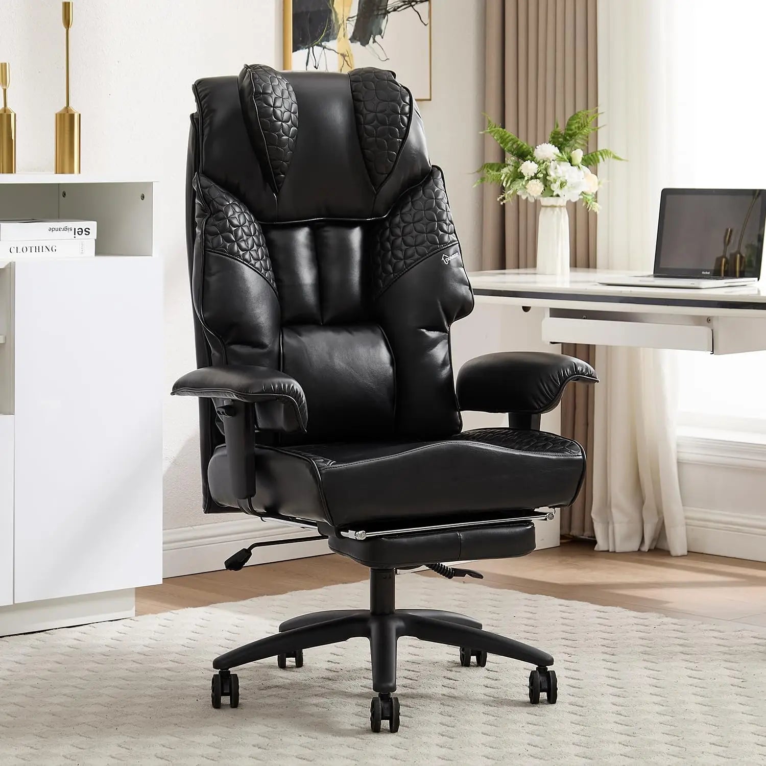 Big and Tall Ergonomic Office Chair with Footrest - Antland Marketplace
