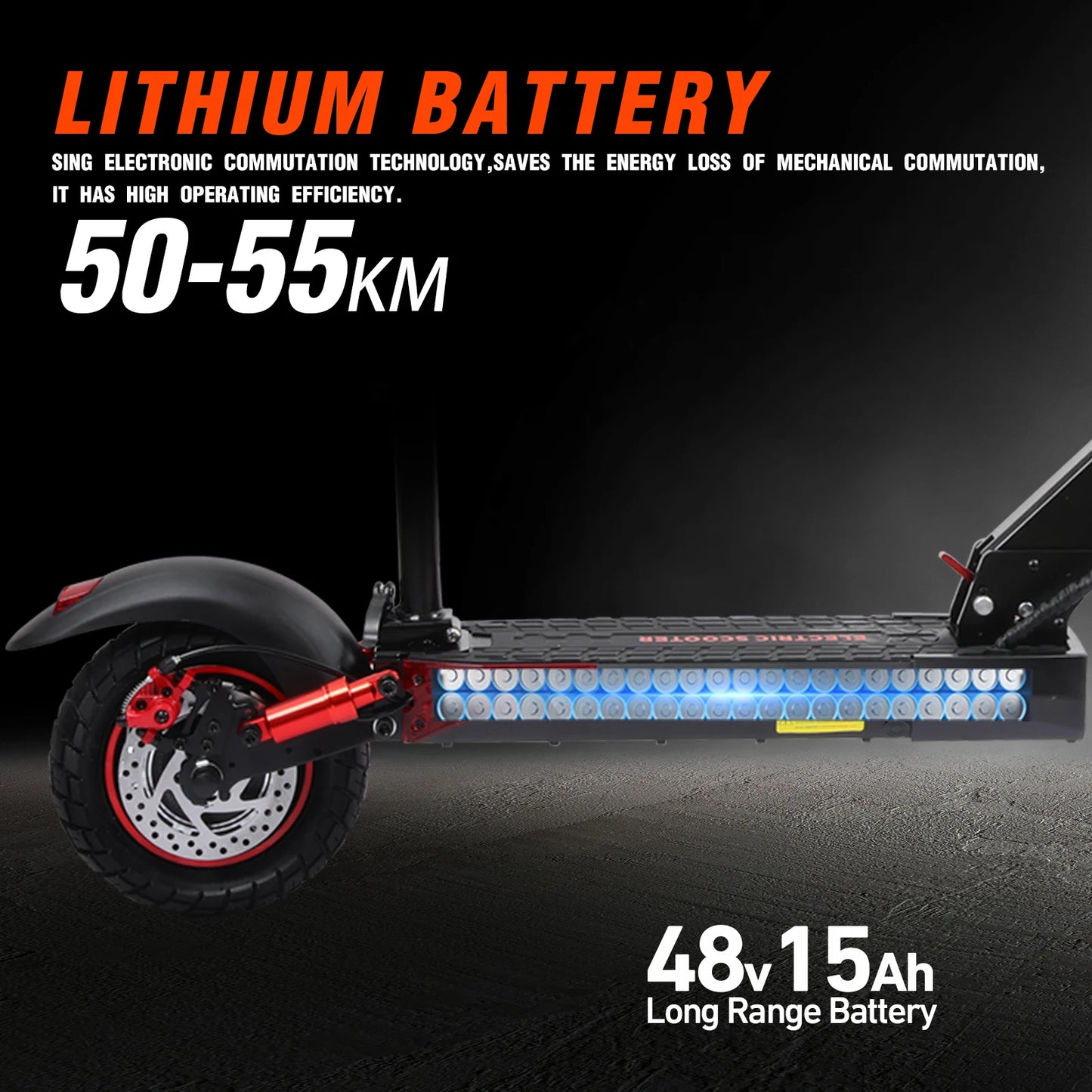 New 800W Dual Motor Foldable Electric Scooter 48V 10 Inch Vacuum Tires