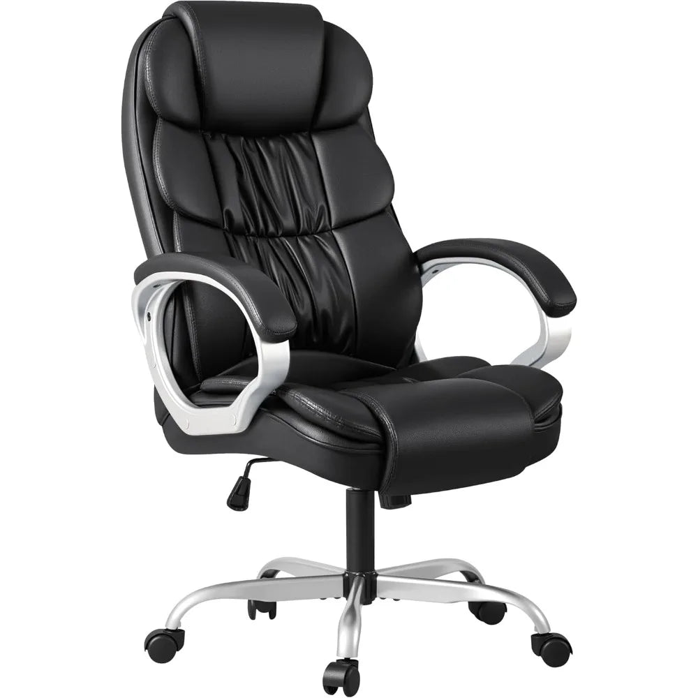 High Back Adjustable PU Leather Office Chair for Comfort - Antland Marketplace