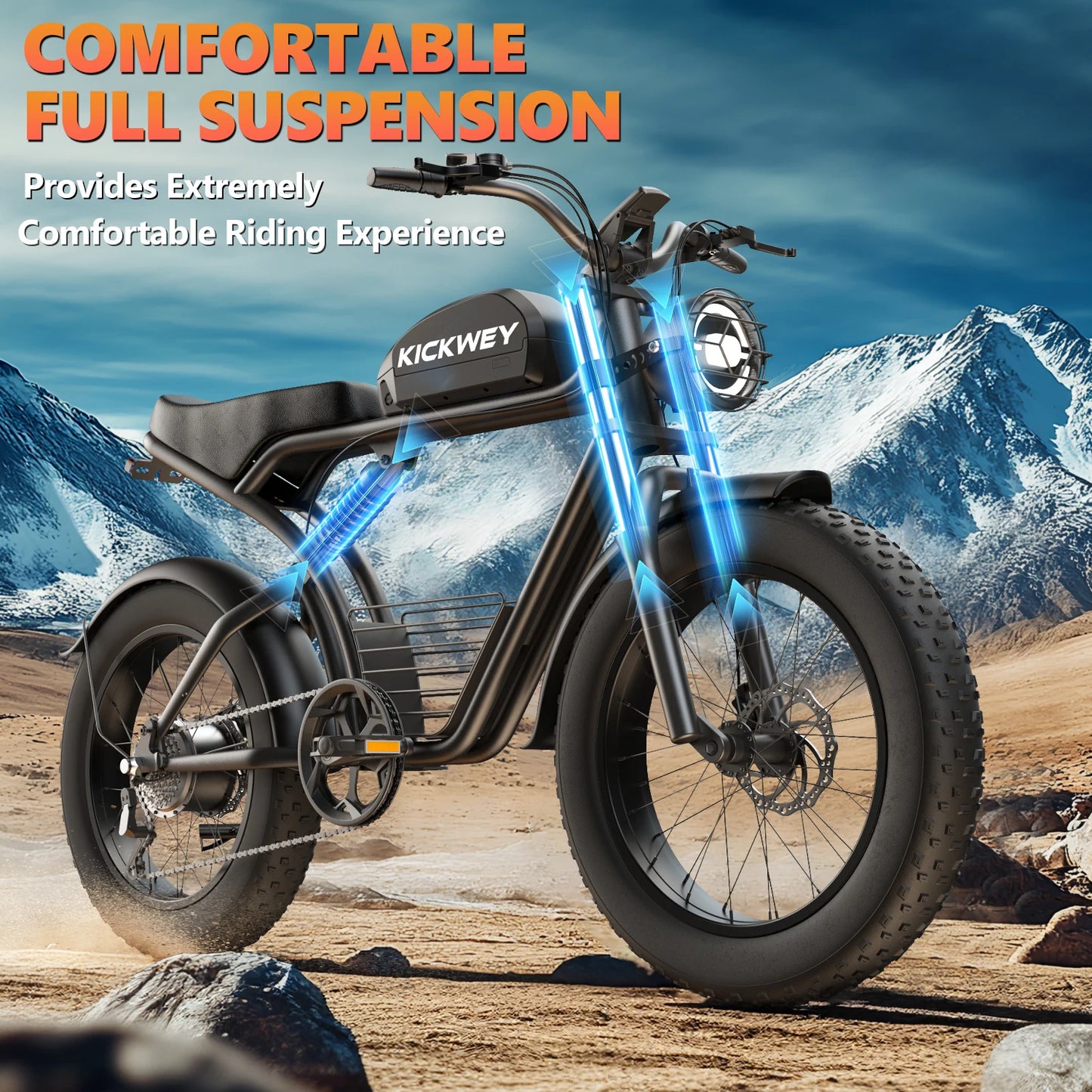 Kickwey K7 Pro 3000W Dual Motor Fat Tire Electric Bike 48V