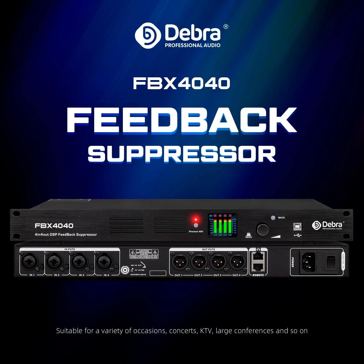 Professional Audio Mixer with LED Screen for Karaoke