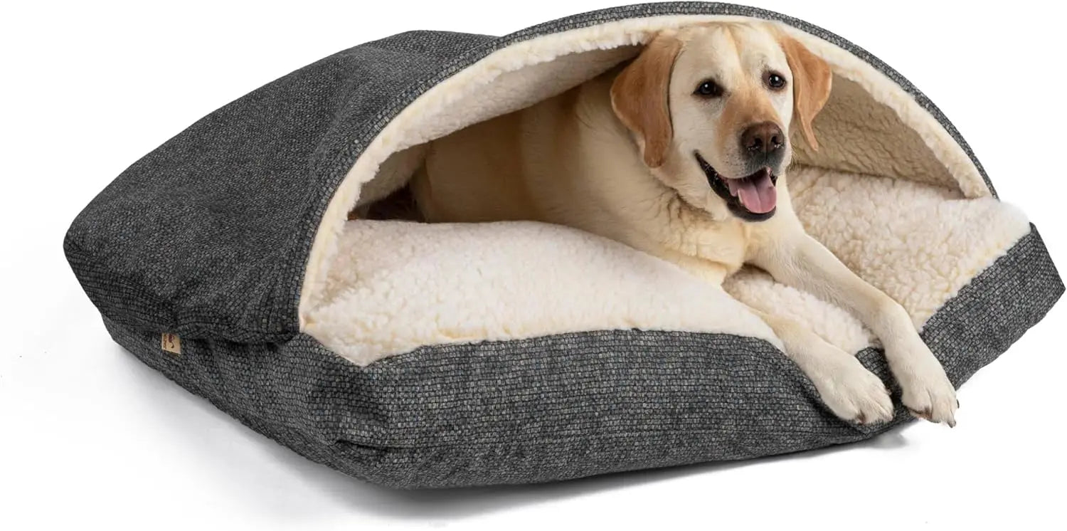 Cozy Cave Rectangle Dog Bed for Medium and Large Pets - Antland Marketplace