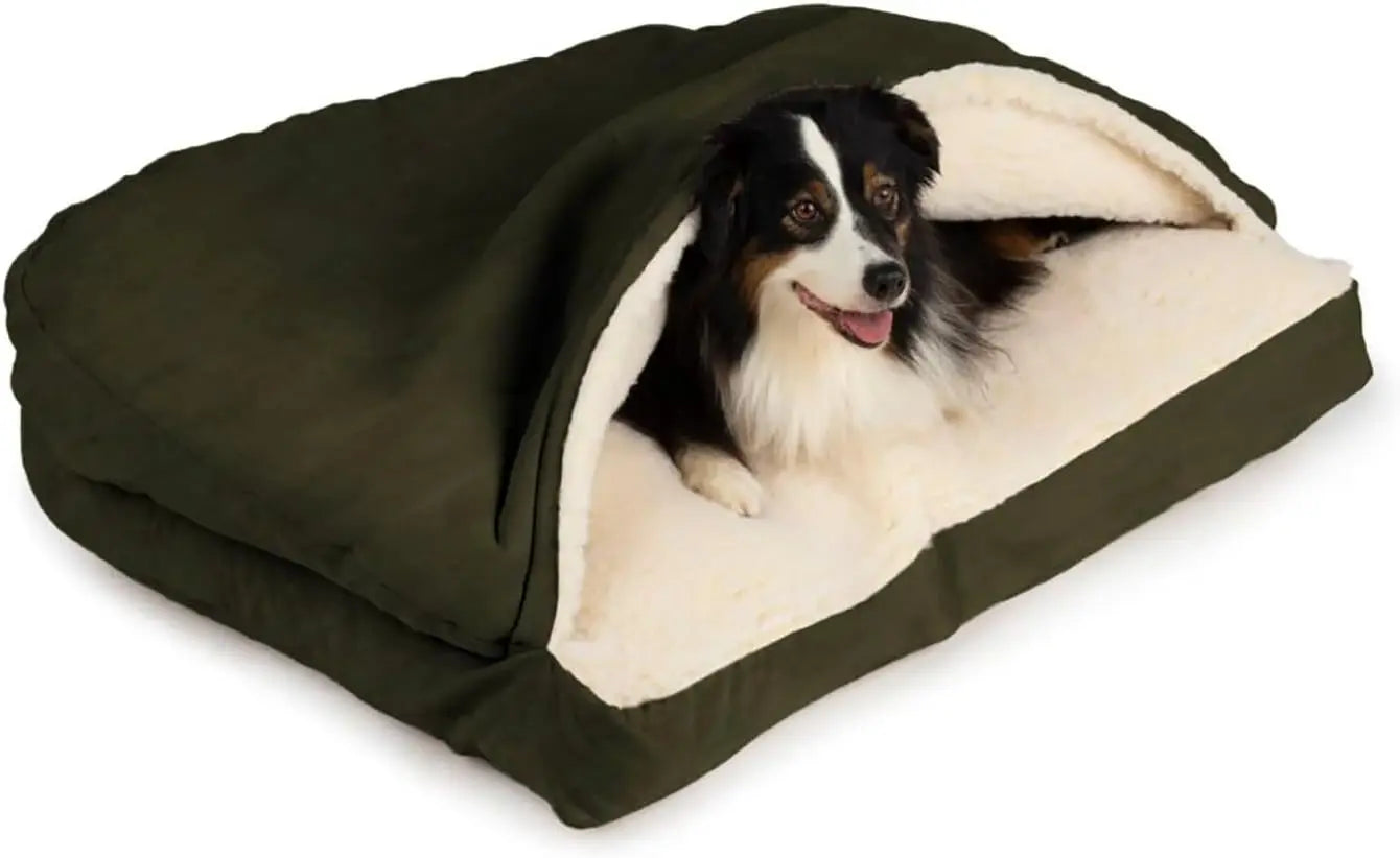 Cozy Cave Rectangle Dog Bed for Medium and Large Pets - Antland Marketplace