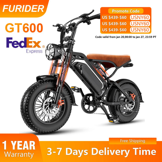 1000W Peak Fat Tire Electric Bike for Adults 32 MPH UL 2849 MTB