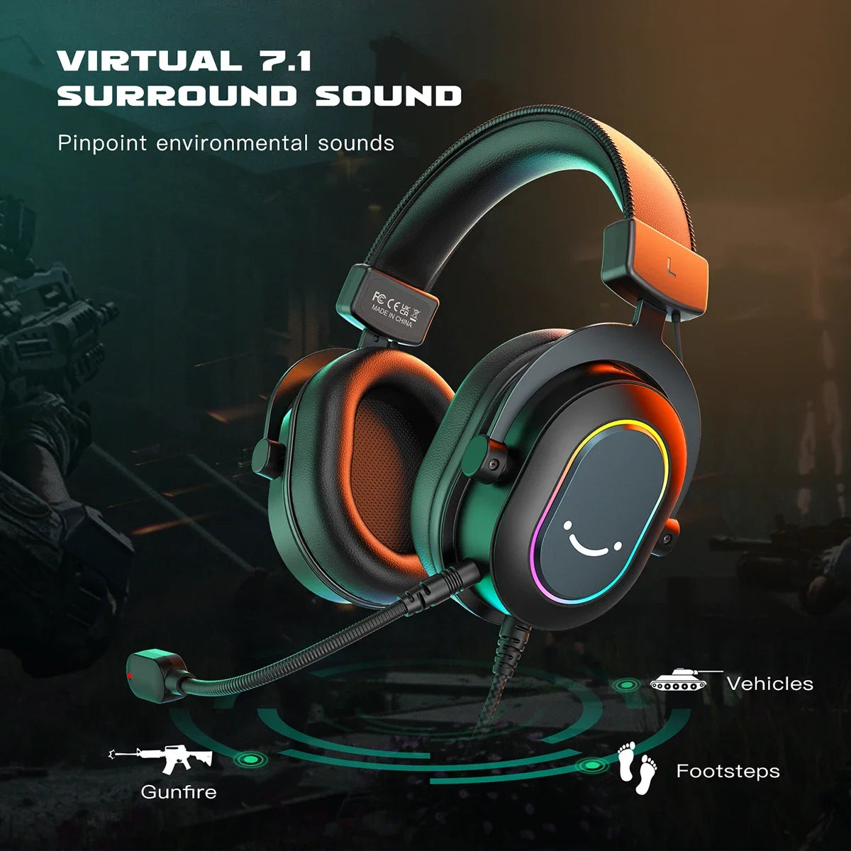 Fifine Dynamic RGB Gaming Headset with Surround Sound - Antland Marketplace