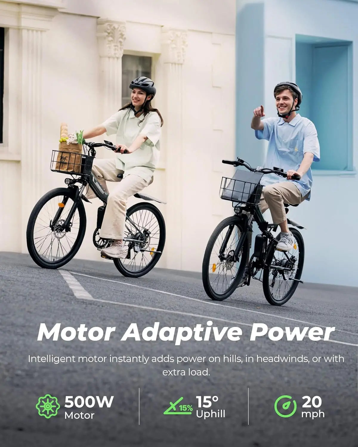 Isinwheel M40 Folding Electric Bike 36V 10Ah 500W Basket