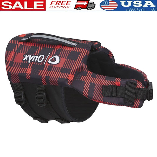 Neoprene Flotation Dog Vest For Dogs Over 80 Lbs Adjustable Secure Fit Reflective Straps Zipper Closure Swimming Safety