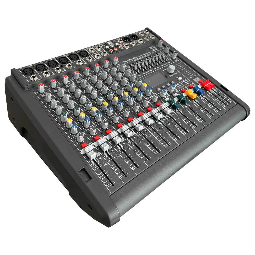 PM600 Console Mixer With 1000W Amplifier 6 Channel Audio