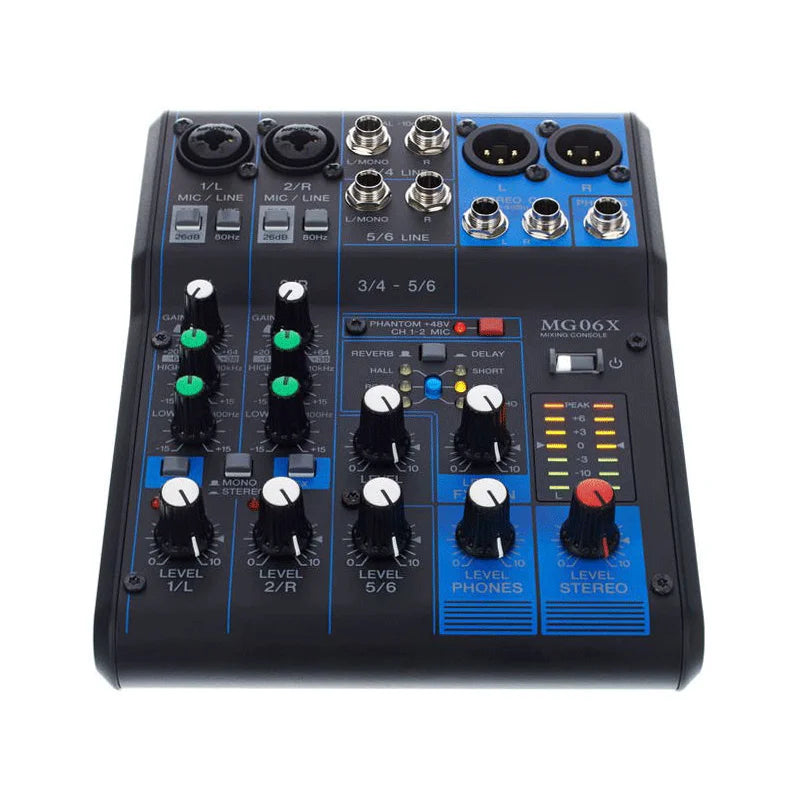 MG06XU Professional 6 Channel Audio Mixer with USB Interface