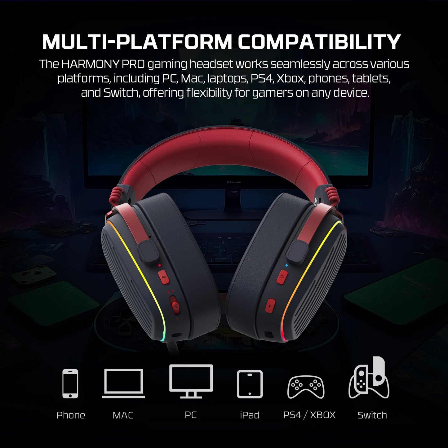 FANTECH Harmony Pro Wireless Headset with Microphone - Antland Marketplace