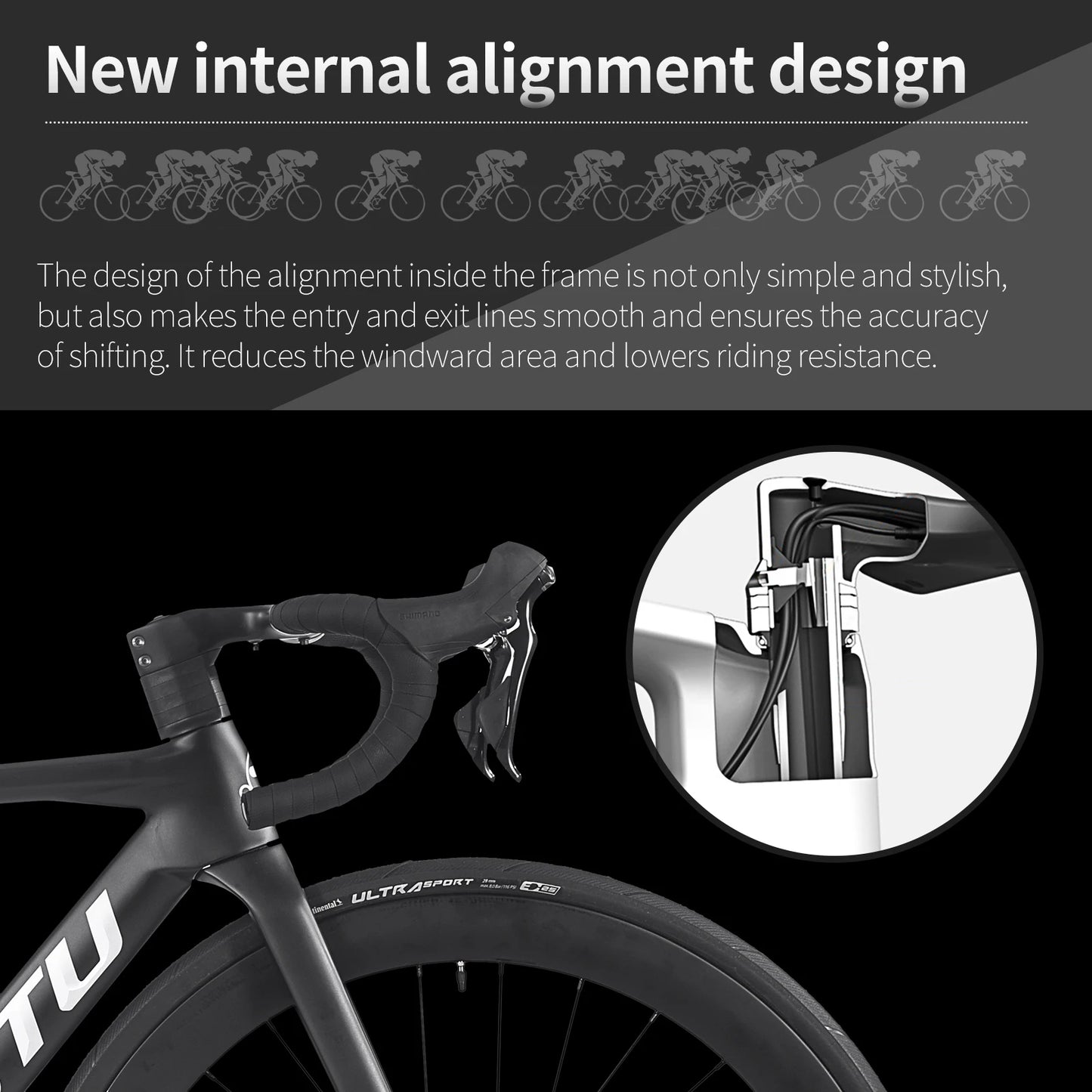 Kootu Carbon Fiber Road Bike with Shimano R7000 22 Speed - Antland Marketplace