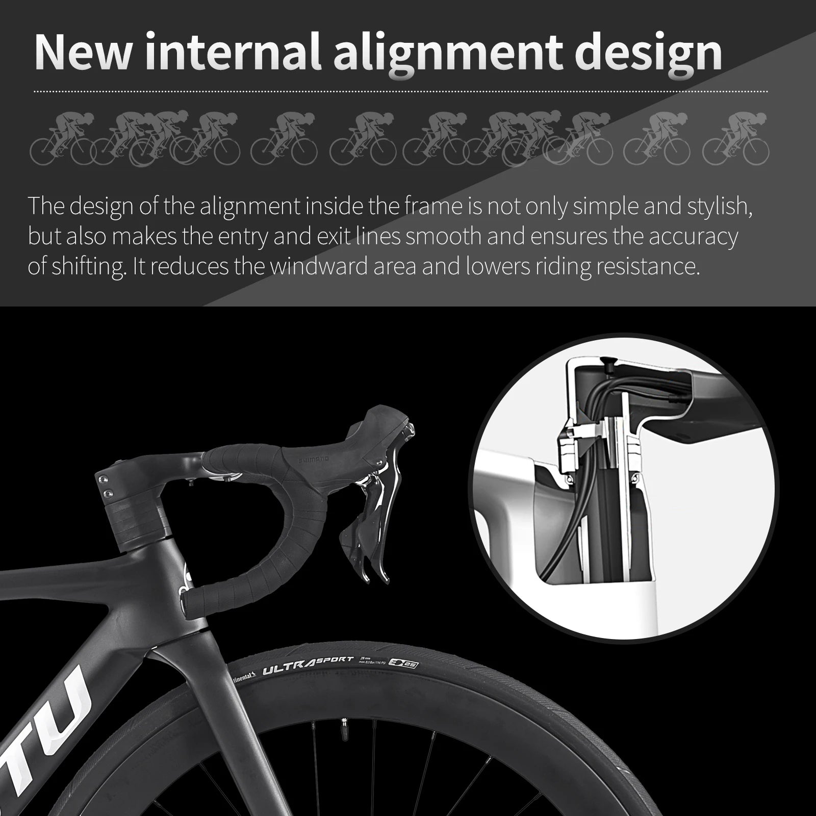 Kootu Carbon Fiber Road Bike with Shimano R7000 22 Speed - Antland Marketplace