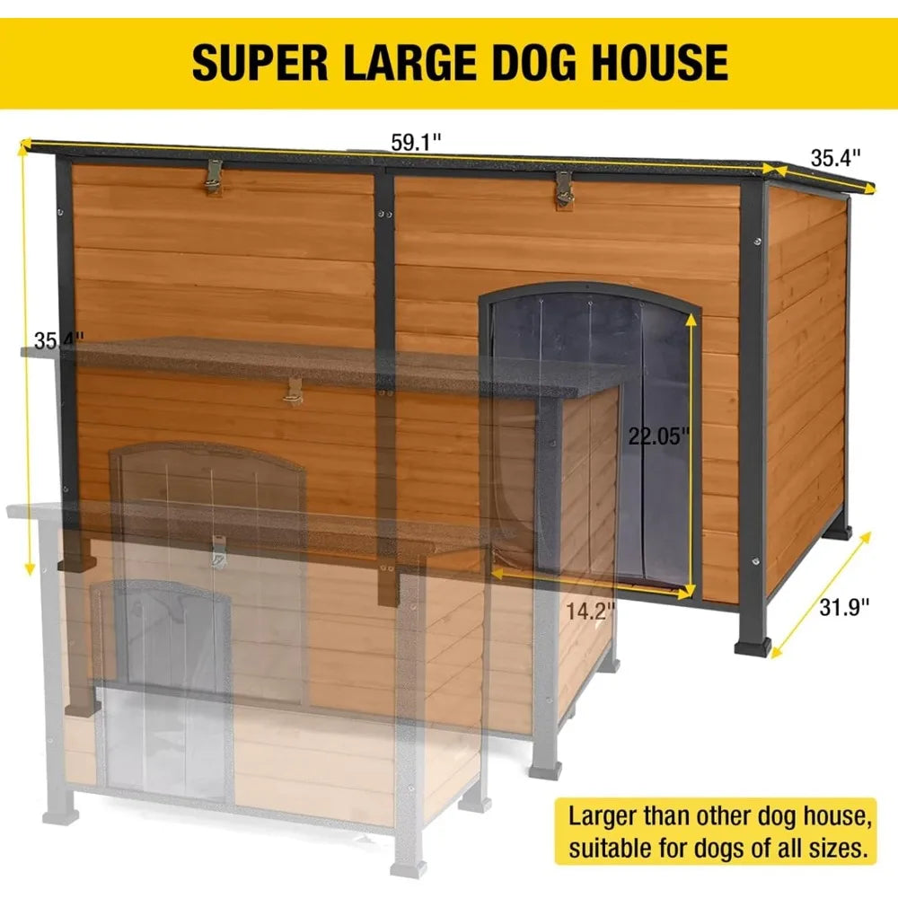 Large Insulated Dog House for Winter Outdoor Indoor Use - Antland Marketplace
