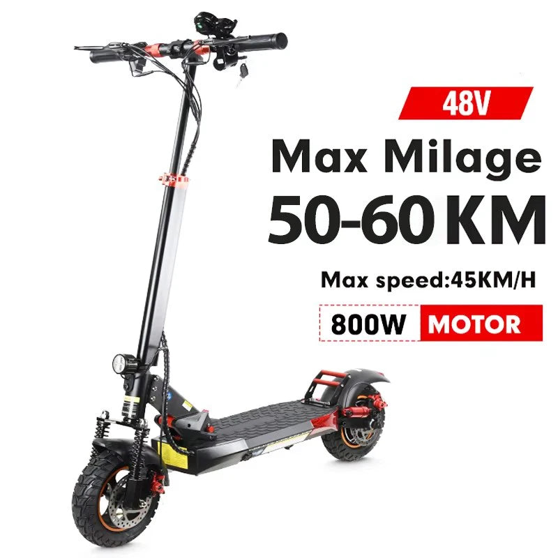 Folding 800W Electric Scooter For Adults Off Road Dual Shock Absorption