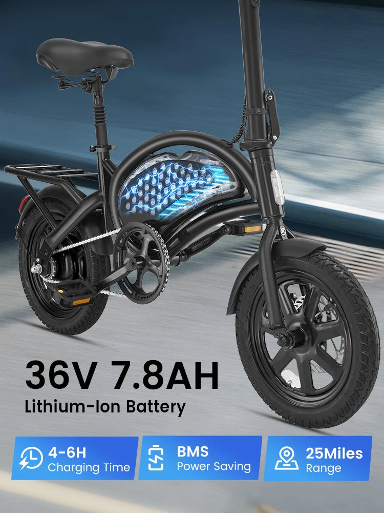 DYU D3F MINI Electric Bike 500W Peak Motor 36V 7 8Ah Battery 14 Inch City