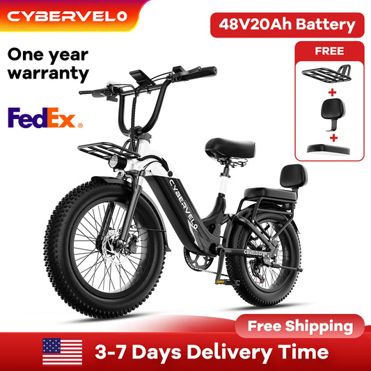 Cybervelo Step Through Electric Bike For Adults With 48V 20Ah Battery EK12