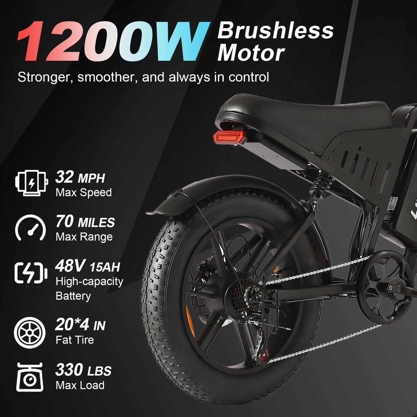 NFC Unlock Electric Bike 2000W Dual Power 60V And 48V 60 To 100 Mile Range