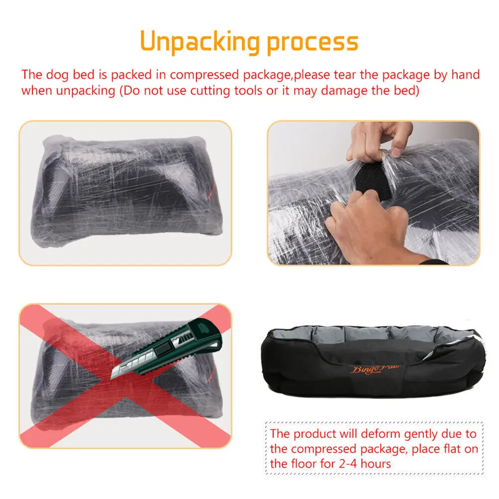 Calming Dog Bed with Removable Cushion for All Seasons - Antland Marketplace