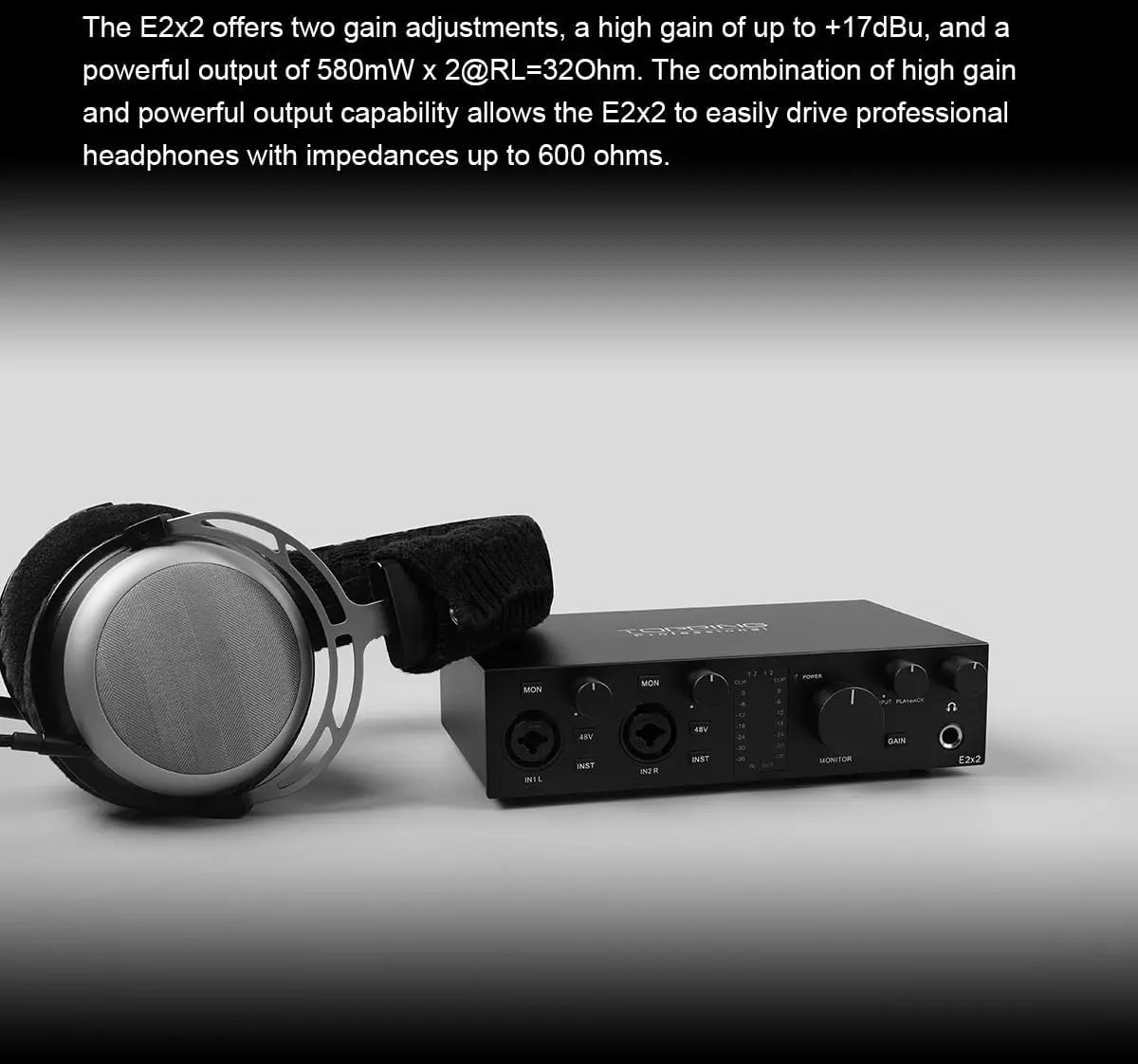 E2X2 USB Audio Interface High Performance Mixer and Recorder
