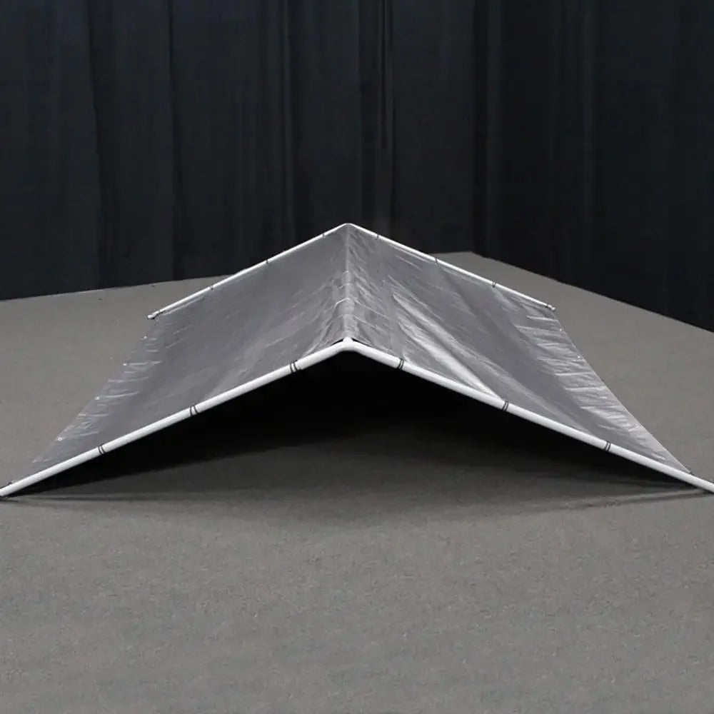 10x10 Dog Kennel Canopy Cover Shade With Steel Frame Gray Shelter For Sun And Rain Protection