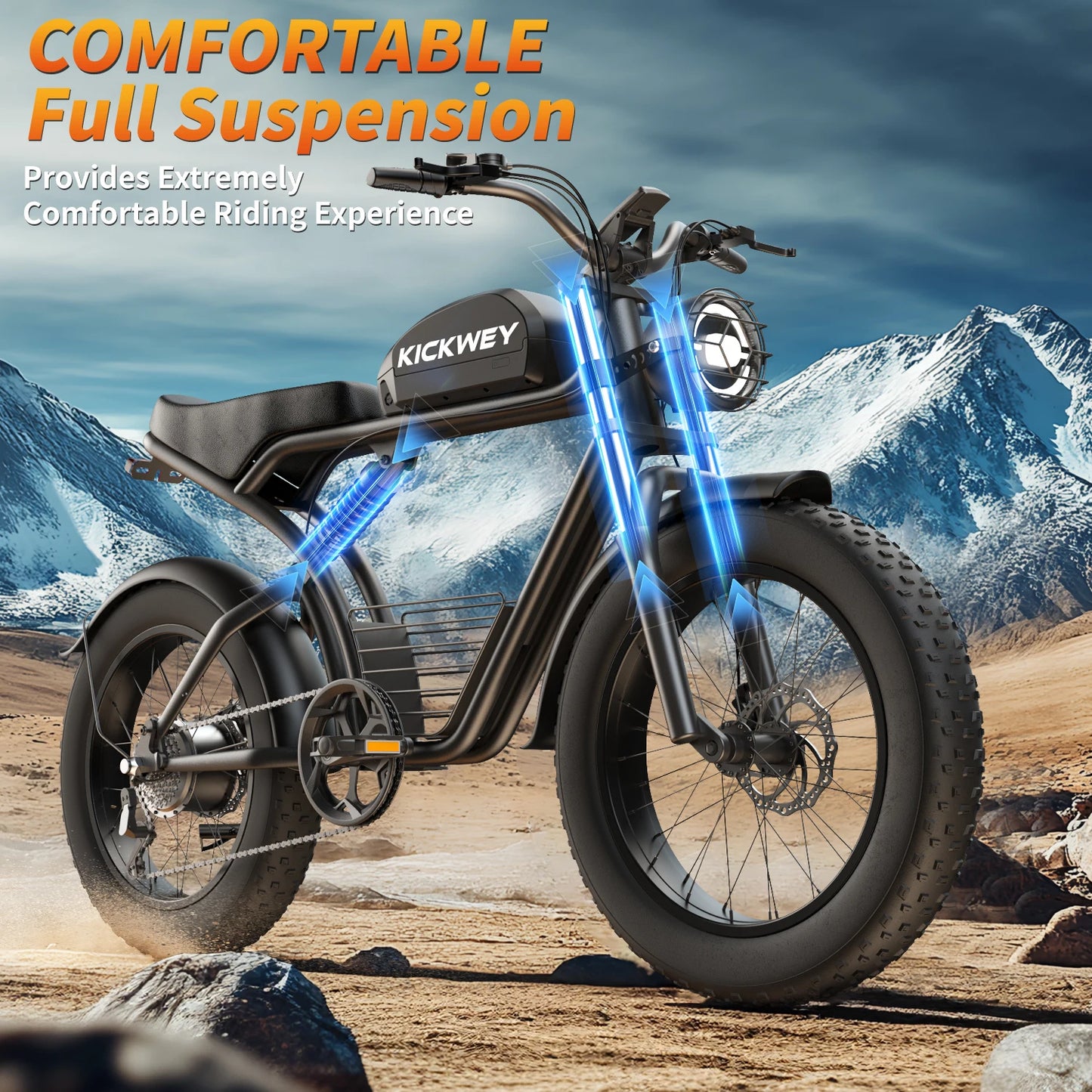 Kickwey K7 Off Road Electric Bike 1500W Fat Tire 48V 20Ah
