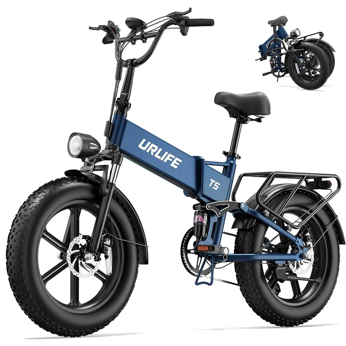 Folding Electric Bike For Adults With 48V Motor And Fat Tires 60 To 80 Miles