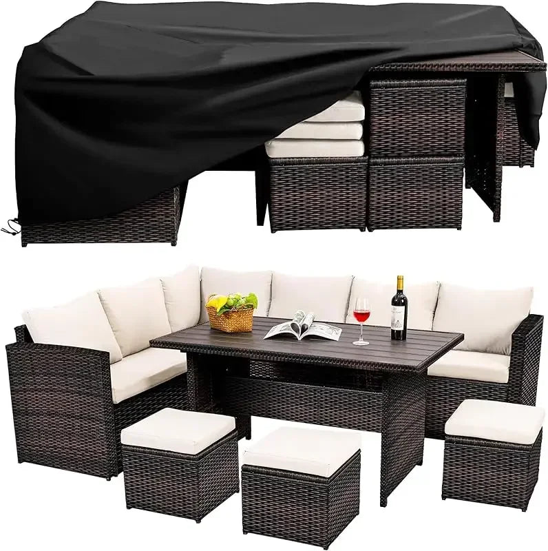 RPD4 QPatio 7 Piece Outdoor Dining Set All Weather Wicker