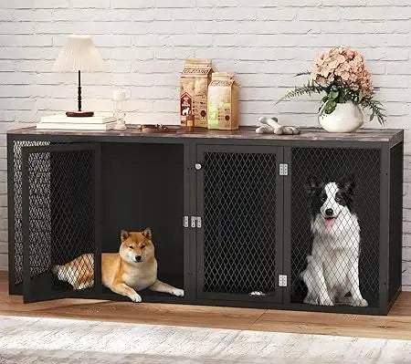 Indoor Double Dog Kennel Furniture For Two Dogs - Antland Marketplace