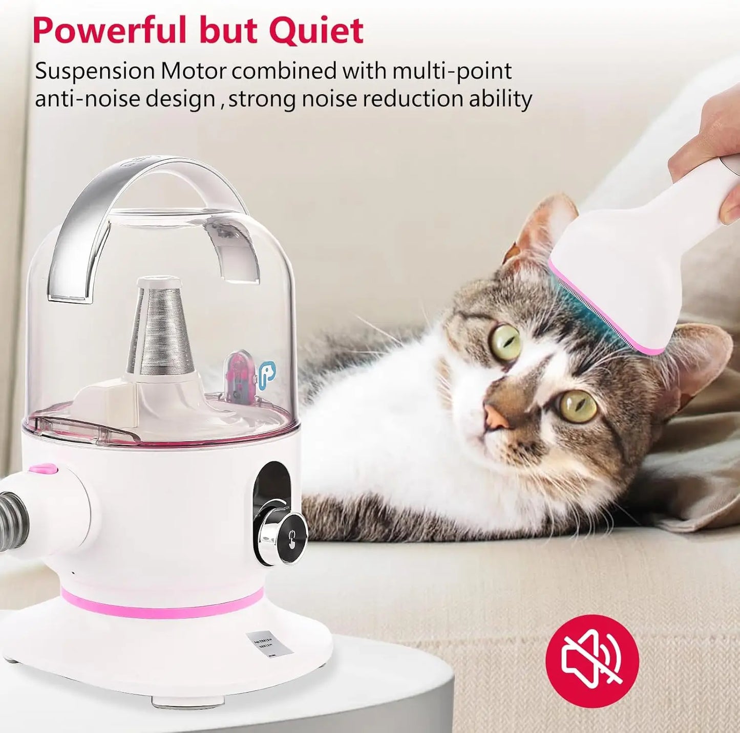3 In 1 Pet Grooming Vacuum Dryer And Clippers Kit For Dog Hair Cats And More Fur Care