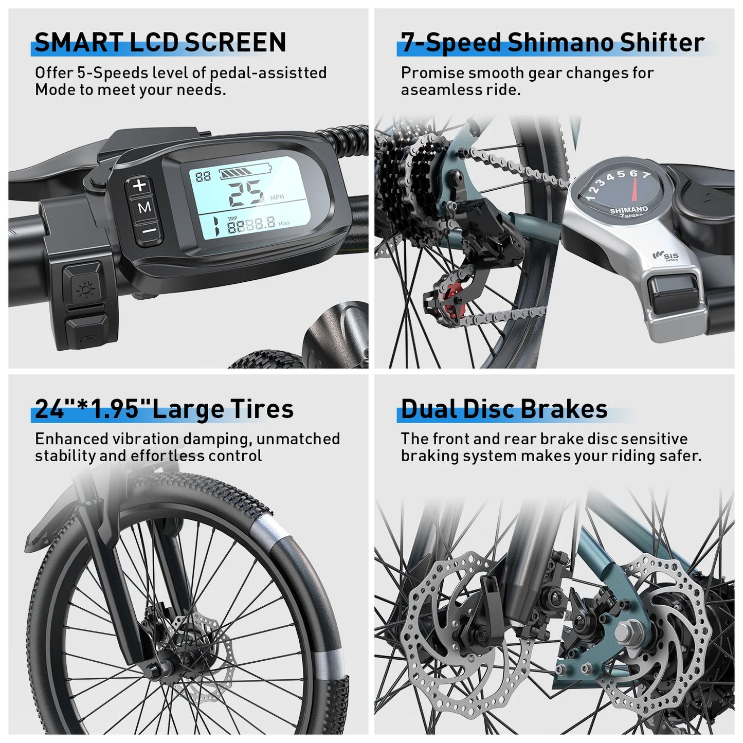 Adults Electric Mountain Bike 26 500W Ebike 36V Battery