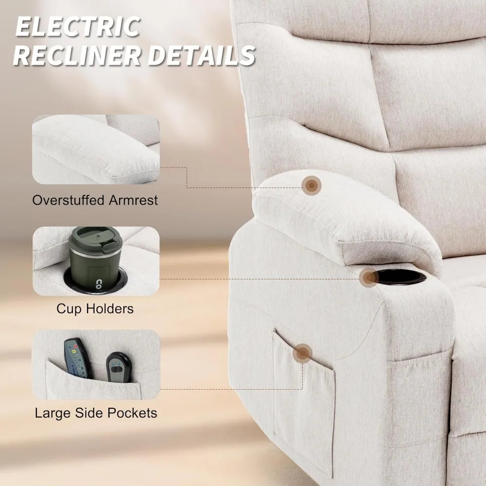 Power Recliner Chair with Massage and Heating for Comfort - Antland Marketplace