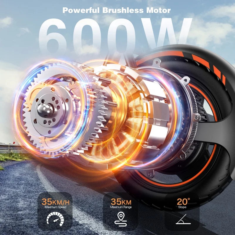 600W Electric Scooter With Baskets For Adults 22 Mile Range
