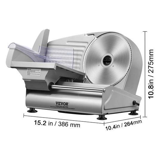 SucceBuy Electric Meat Slicer Deli Cutter SUS420 Stainless