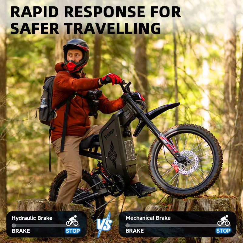 Freego X2 Pro Electric Motorcycle For Adults 6000W Off Road Ebike 50MPH Warranty