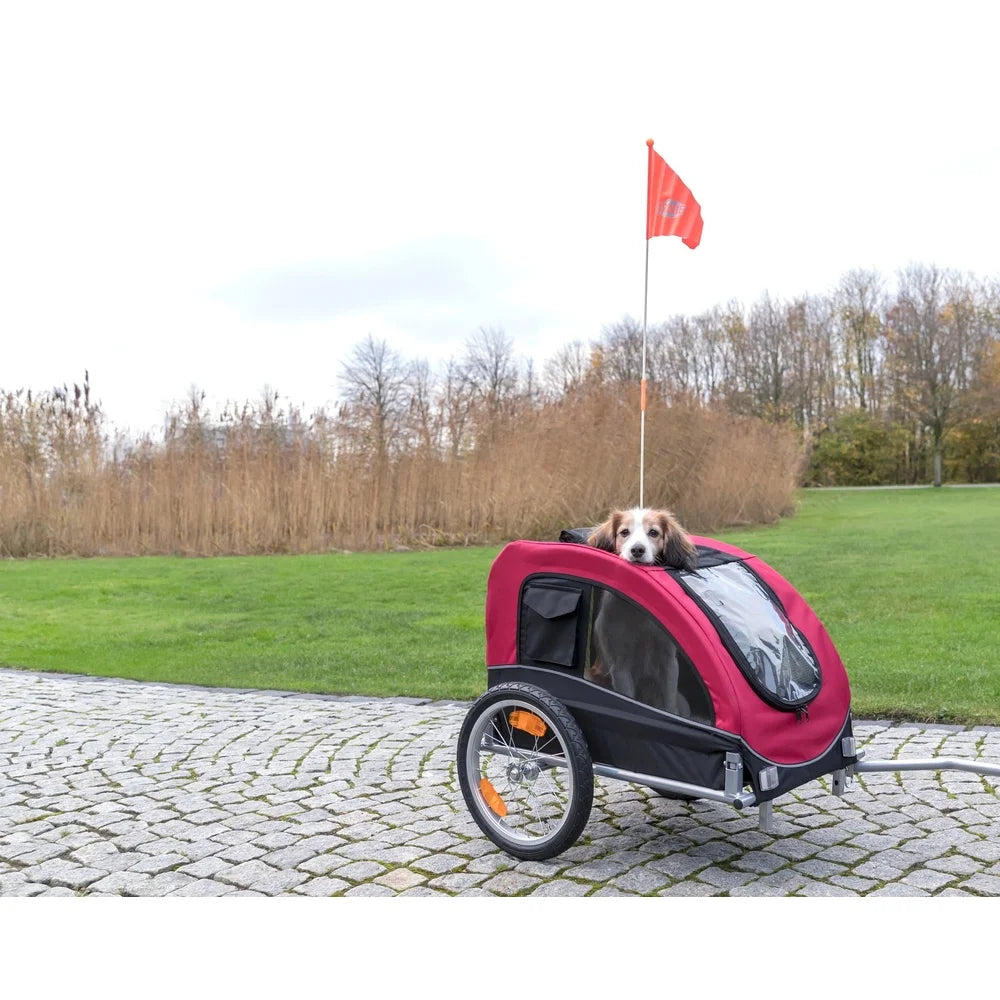 Foldable Dog Bicycle Trailer With Shock Absorbing Tires