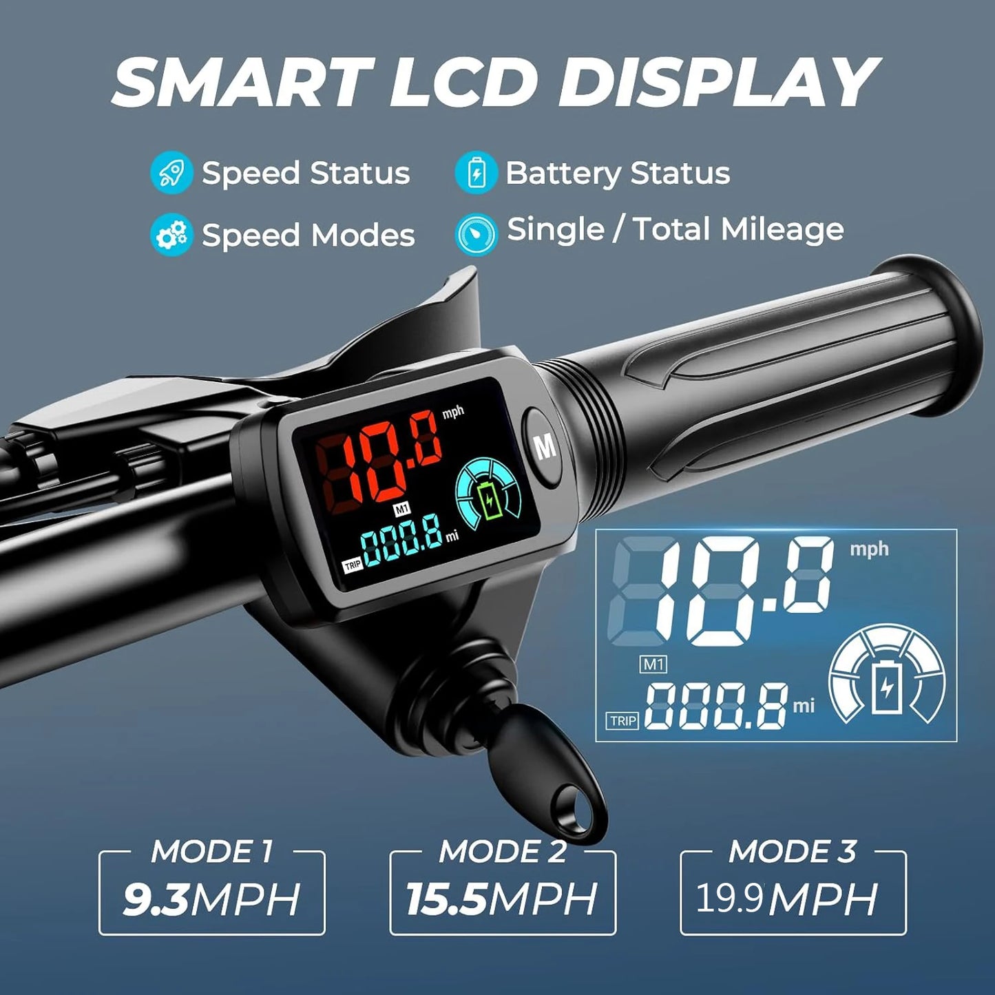 500W Peak Electric Scooter 14 Inch Wheel With Dual Brakes
