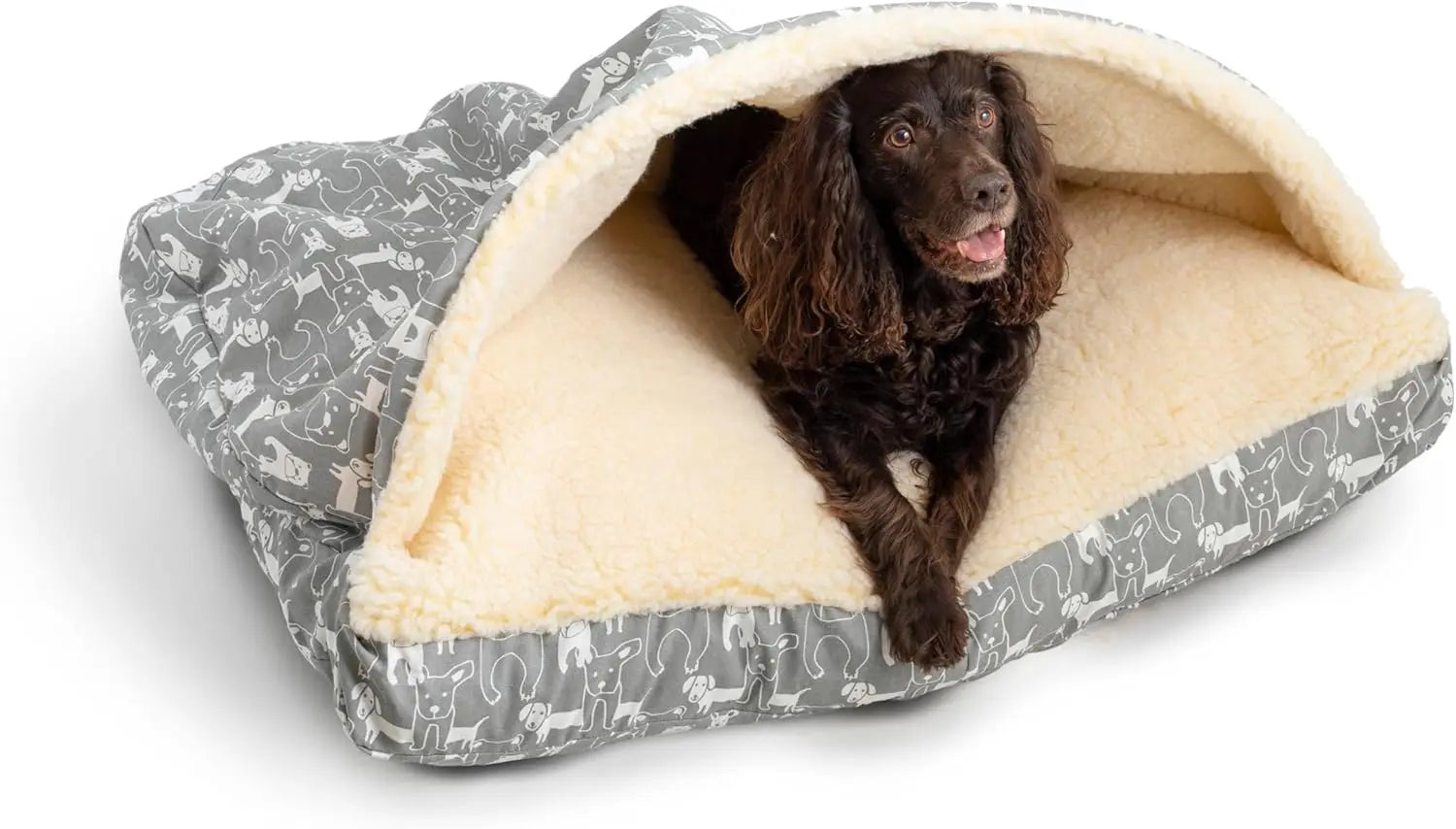 Cozy Cave Rectangle Dog Bed for Medium and Large Pets - Antland Marketplace