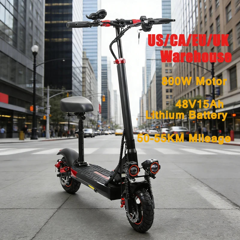11 Inch Foldable Dual Suspension Electric Scooter 48V 21Ah Fast 55kmh