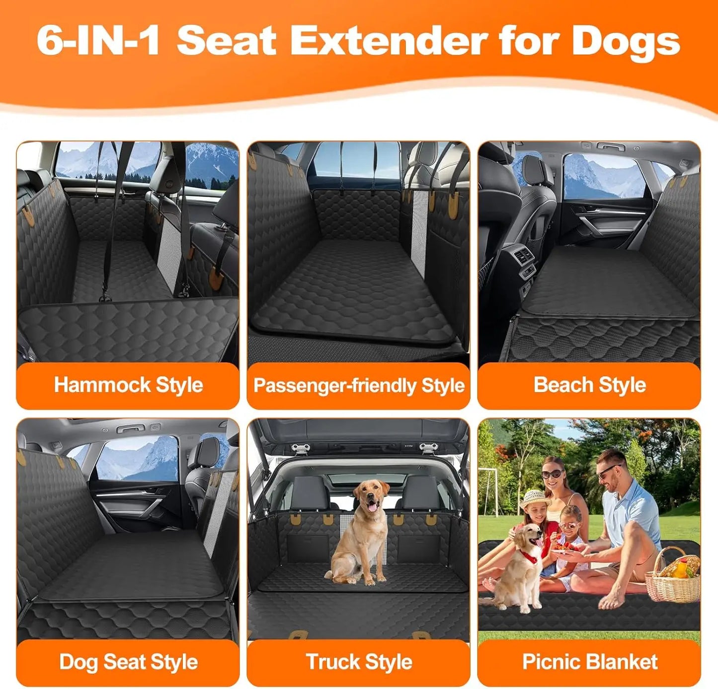 Waterproof Foldable Dog Car Seat Safety Hammock Cover - Antland Marketplace
