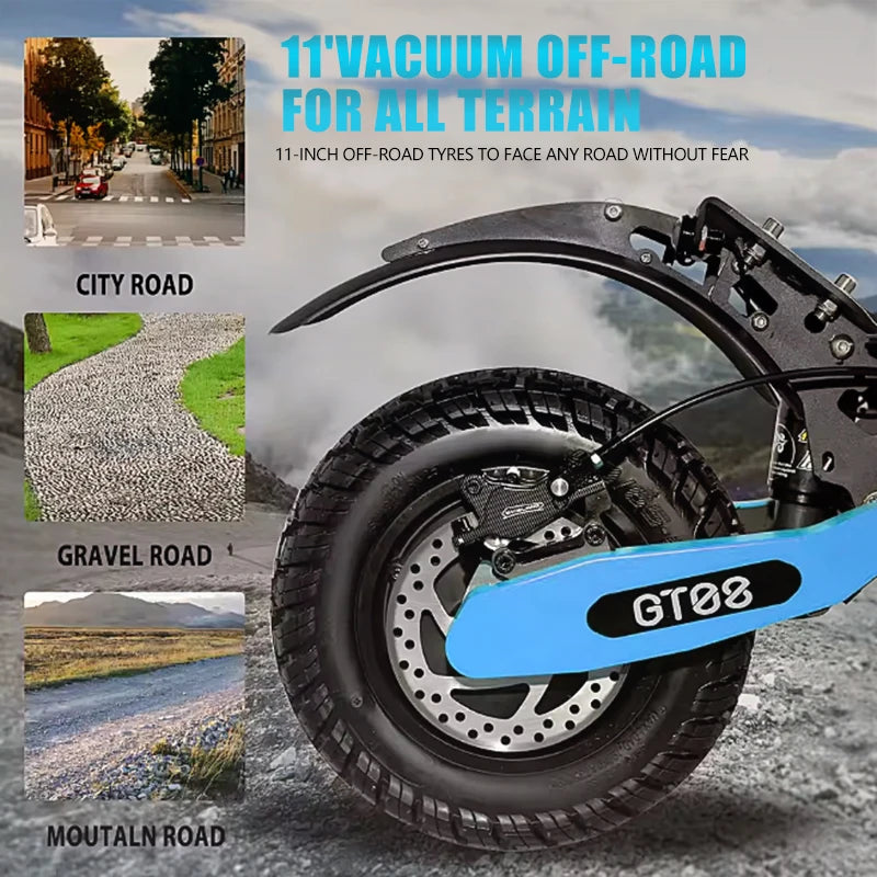 Arwibon 5600W Dual Motor Electric Scooter With Seat And Off Road Tires