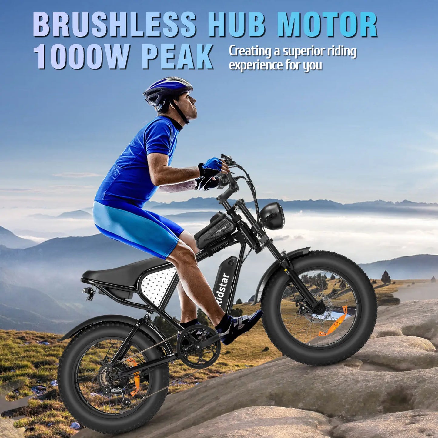 Ridstar Q20 Lite 1200W Fat Tire Electric Bike 48V 15Ah MTB