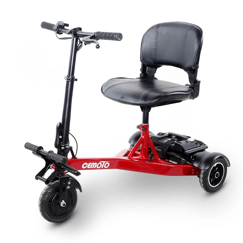 Aluminum Three Wheel Foldable Electric Scooter For Seniors 9kmh Lightweight