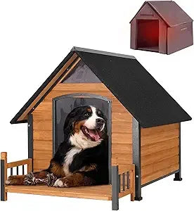 Insulated Outdoor Dog House Weatherproof Large Puppy Shelter - Antland Marketplace