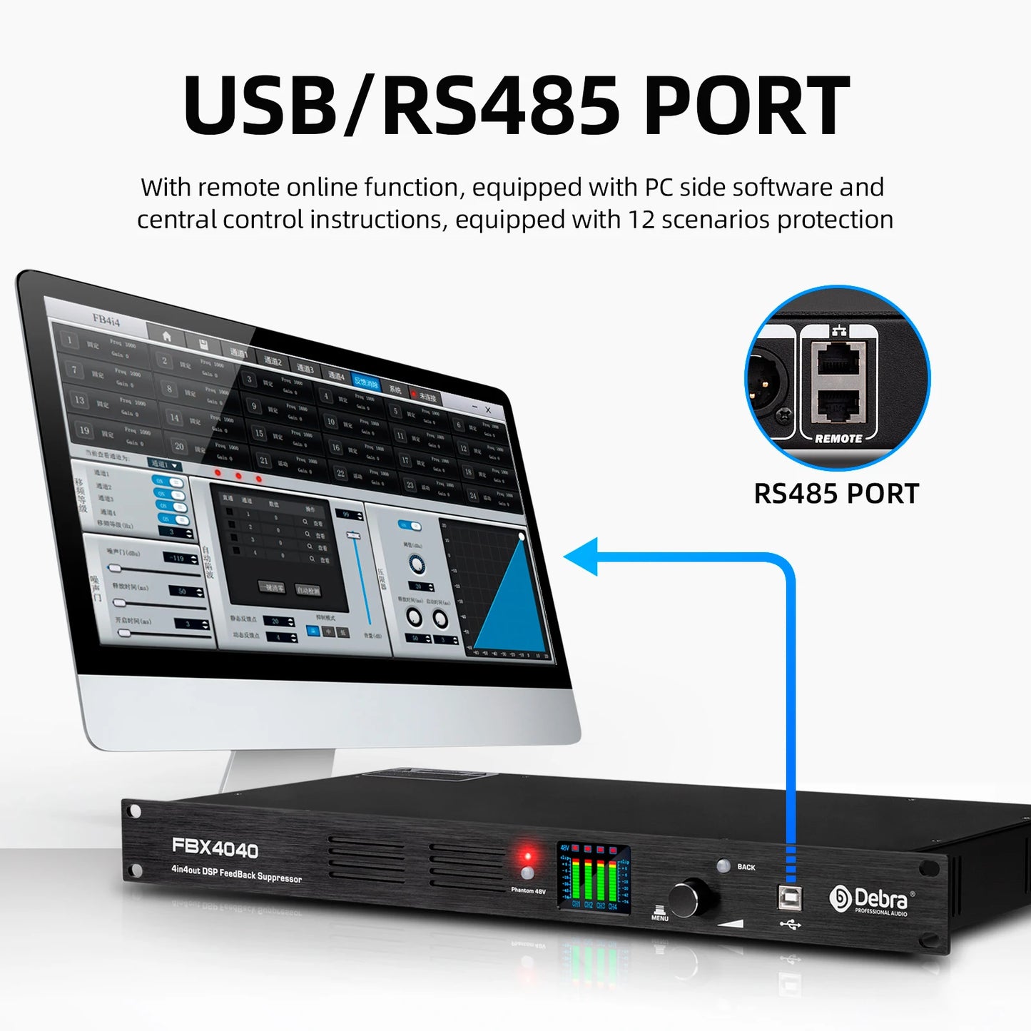 Professional Audio Mixer with LED Screen for Karaoke