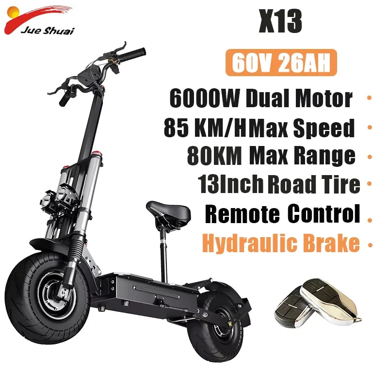 Dual Motor Foldable Electric Scooter For Adults 72V 2400W 85kmh