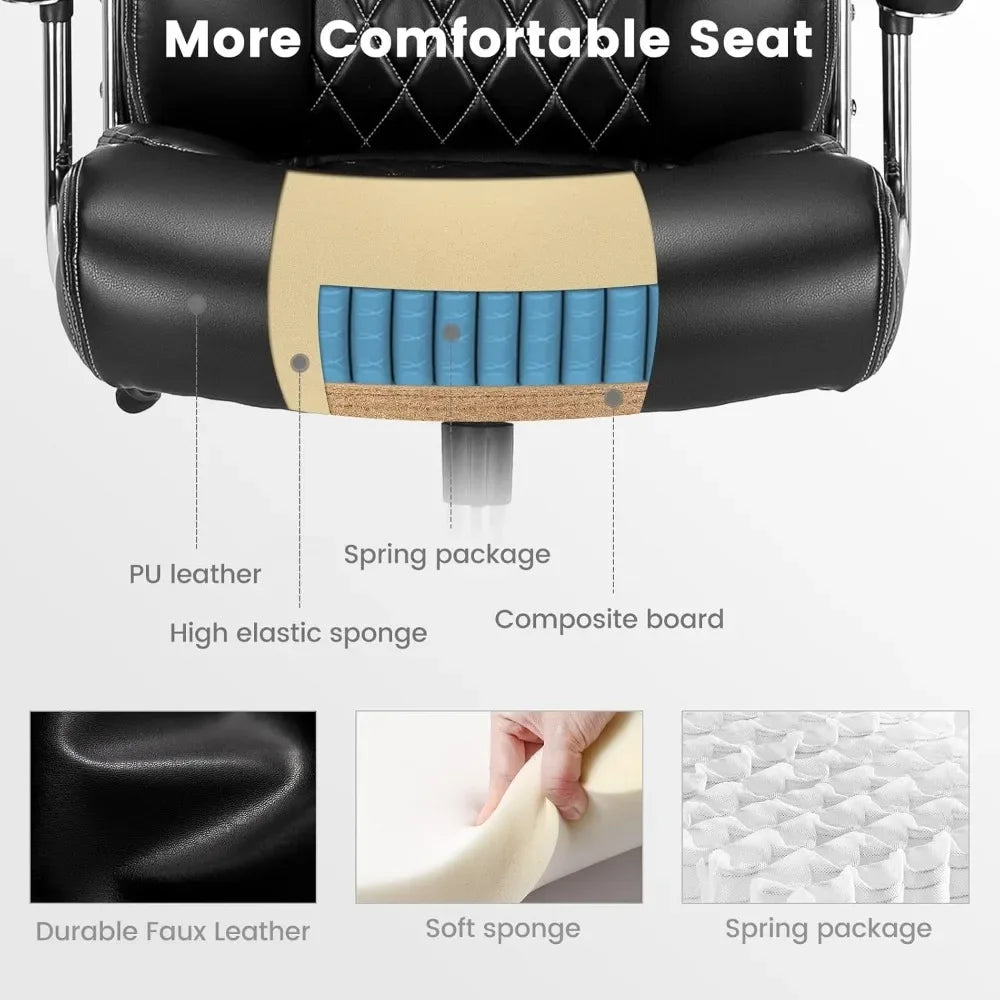 Big and Tall Executive Office Chair 500LBS Adjustable Comfort - Antland Marketplace